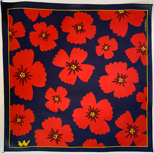 From our Flower Power series, the Posies bandana.